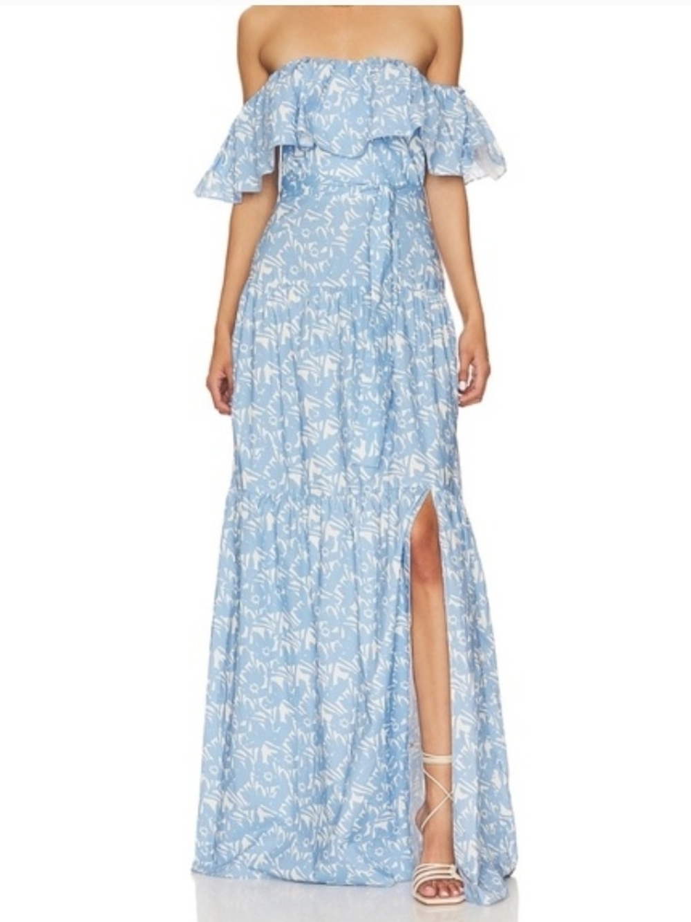 Amanda Uprichard Karalyn Maxi Dress In Blue | Size M | Wedding Guest